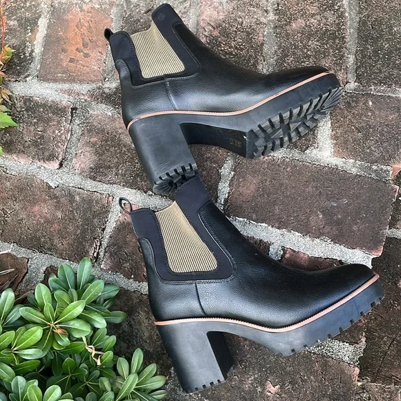 Chinese laundry Black Leather booties Size 8.5 - Picture 6 of 9